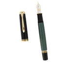 2023 PELIKAN M1000 SOUVERAN GOLD TRIM 18C MED NIB BLACK FOUNTAIN PEN NEW IN BOX OFFERED BY ANTIQUE DIGGER