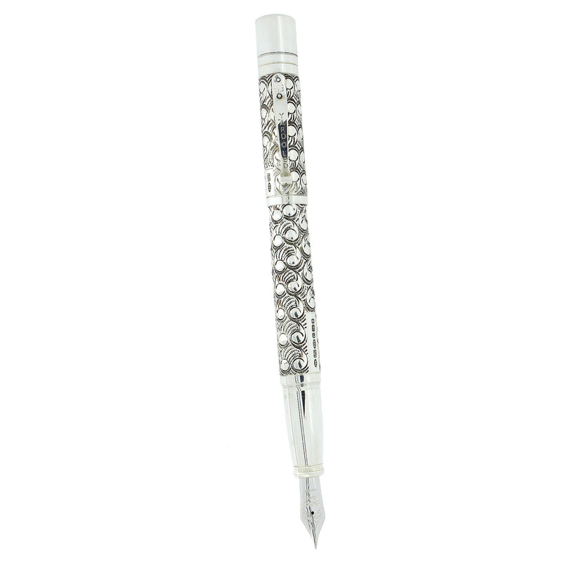 YARD-O-LED VICEROY GRAND VICTORIAN STERLING SILVER FOUNTAIN PEN NEVER INKED OFFERED BY ANTIQUE DIGGER