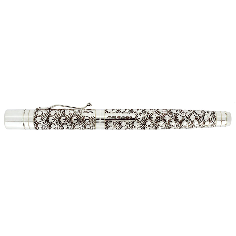 YARD-O-LED VICEROY GRAND VICTORIAN STERLING SILVER FOUNTAIN PEN NEVER INKED OFFERED BY ANTIQUE DIGGER