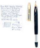 C1959 SHEAFFER PFM IV BLACK SNORKEL EXTRA FINE NIB FOUNTAIN PEN RESTORED OFFERED BY ANTIQUE DIGGER