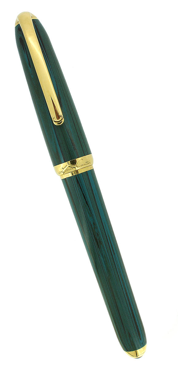 CARTIER DANDY VERDE GREEN EBONITE LIMITED EDITION 870/1847 FOUNTAIN PEN MINT OFFERED BY ANTIQUE DIGGER