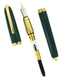 CARTIER DANDY VERDE GREEN EBONITE LIMITED EDITION 870/1847 FOUNTAIN PEN MINT OFFERED BY ANTIQUE DIGGER