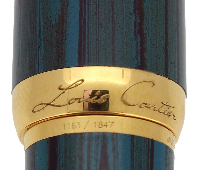CARTIER DANDY LIMITED EDITION VERDE GREEN EBONITE FOUNTAIN PEN NEVER INKED OFFERED BY ANTIQUE DIGGER