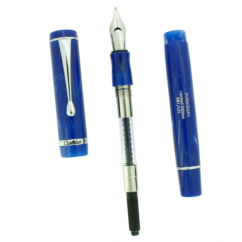 CONKLIN DURAGRAPH  LAPIS LAZULI 81 OF 125 LIMITED EDITION BROAD NIB FOUNTAIN PEN SERVICED