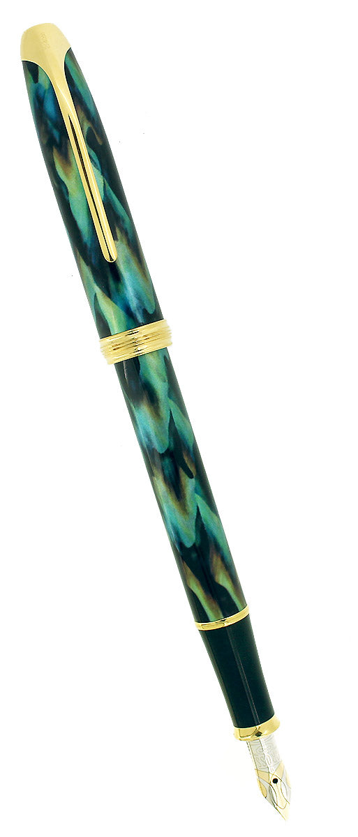 CIRCA 2001 CROSS PINNACLE PEACOCK 18K MEDIUM NIB FOUNTAIN PEN NEVER INKED OFFERED BY ANTIQUE DIGGER