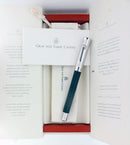 GRAF VON FABER-CASTELL GUILLOCHE BLACK CHEVRON 18K M NIB FOUNTAIN PEN MINT OFFERED BY ANTIQUE DIGGER