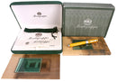 1990S MONTEGRAPPA 1912 SYMPHONY YELLOW CELLULOID STERLING TRIM FOUNTAIN PEN NEVER INKED OFFERED BY ANTIQUE DIGGER