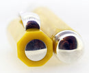 1990S MONTEGRAPPA 1912 SYMPHONY YELLOW CELLULOID STERLING TRIM FOUNTAIN PEN NEVER INKED
