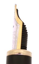 C2000 MONTBLANC 146 LEGRAND SOLITAIRE CITRINE GOLD PLATED FOUNTAIN PEN STICKERED