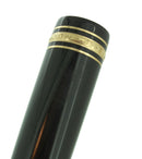 2000s MONTBLANC MEISTERSTUCK N°149 FOUNTAIN PEN STAND BLACK, GOLD, & CRYSTAL OFFERED BY ANTIQUE DIGGER