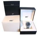NEW MONTBLANC 1858 WATCH 44MM BLACK DIAL STEEL COLLECTION SWISS MOVEMENT MINT OFFERED BY ANTIQUE DIGGER