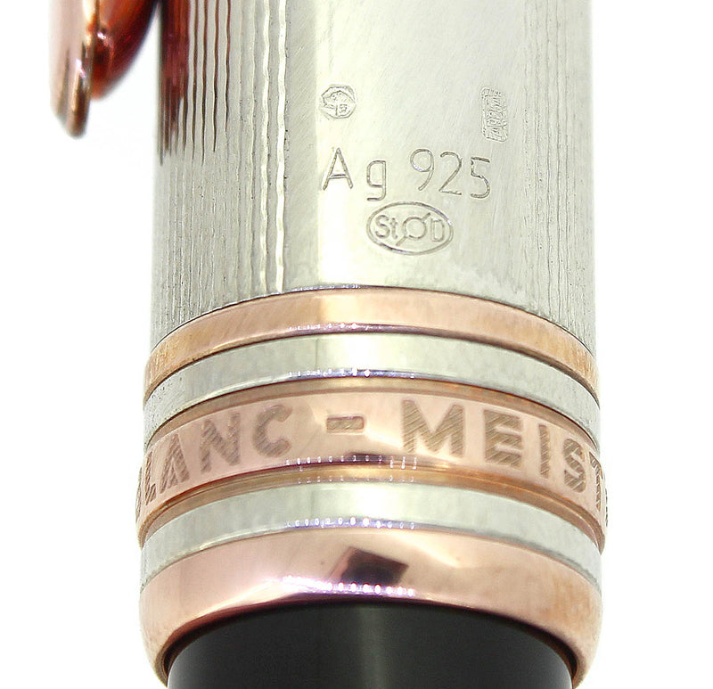 MONTBLANC 1924 LIMITED EDITION 75 ANNIVERSARY 144 DOUE STERLING SILVER FOUNTAIN PEN STICKERED & BOXED OFFERED BY ANTIQUE DIGGER