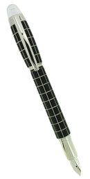 NEVER INKED MONTBLANC STARWALKER PLATINUM TRIM RUBBER FOUNTAIN PEN NEW IN BOX OFFERED BY ANTIQUE DIGGER