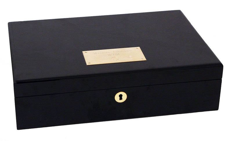 20 PEN MONTBLANC WRITER'S SERIES BLACK LACQUERED DISPLAY CASE/BOX OFFERED BY ANTIQUE DIGGER
