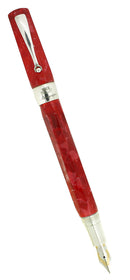 MONTEGRAPPA 1912 SYMPHONY RED CRACKED ICE CELLULOID STERLING TRIM FOUNTAIN PEN NEVER INKED NOS OFFERED BY ANTIQUE DIGGER