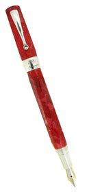 MONTEGRAPPA 1912 SYMPHONY RED CRACKED ICE CELLULOID STERLING TRIM FOUNTAIN PEN NEVER INKED NOS OFFERED BY ANTIQUE DIGGER