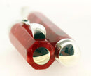 MONTEGRAPPA 1912 SYMPHONY RED CRACKED ICE CELLULOID STERLING TRIM FOUNTAIN PEN NEVER INKED NOS OFFERED BY ANTIQUE DIGGER