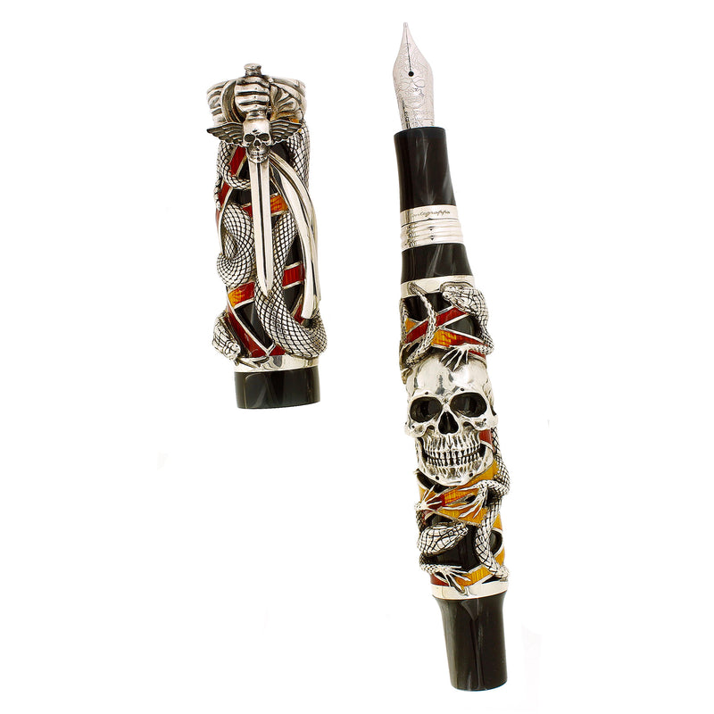 MONTEGRAPPA CHAOS STERLING SILVER LIMITED EDITION 394/1000 FOUNTAIN PEN BOX/PAPERS OFFERED BY ANTIQUE DIGGER