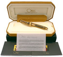 NOS OMAS 360 BRONZE VISION GOLD TRIM PISTON FILLER EF 18K NIB FOUNTAIN PEN NEVER INKED OFFERED BY ANTIQUE DIGGER