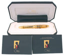 NEW OLD STOCK OMAS OGIVA VISION GOLD TRIM PISTON FILLER EF 18K NIB FOUNTAIN PEN NEVER INKED OFFERED BY ANTIQUE DIGGER