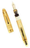 NEW OLD STOCK OMAS OGIVA VISION GOLD TRIM PISTON FILLER EF 18K NIB FOUNTAIN PEN NEVER INKED OFFERED BY ANTIQUE DIGGER
