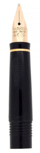 PARKER 75 FRENCH 14K/585 FOUNTAIN PEN SECTION & NIB - FINE OBLIQUE POINT OFFERED BY ANTIQUE DIGGER