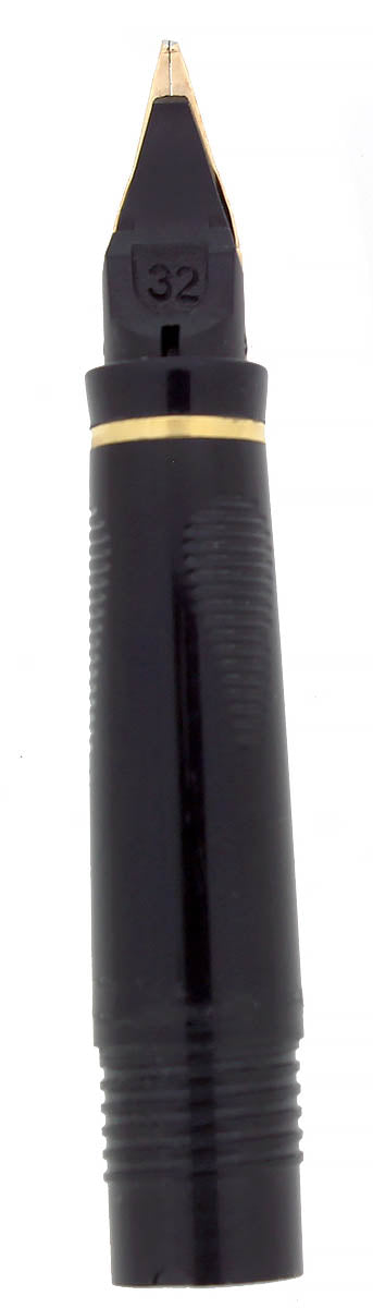 PARKER 75 FRENCH 14K/585 FOUNTAIN PEN SECTION & NIB - FINE OBLIQUE POI