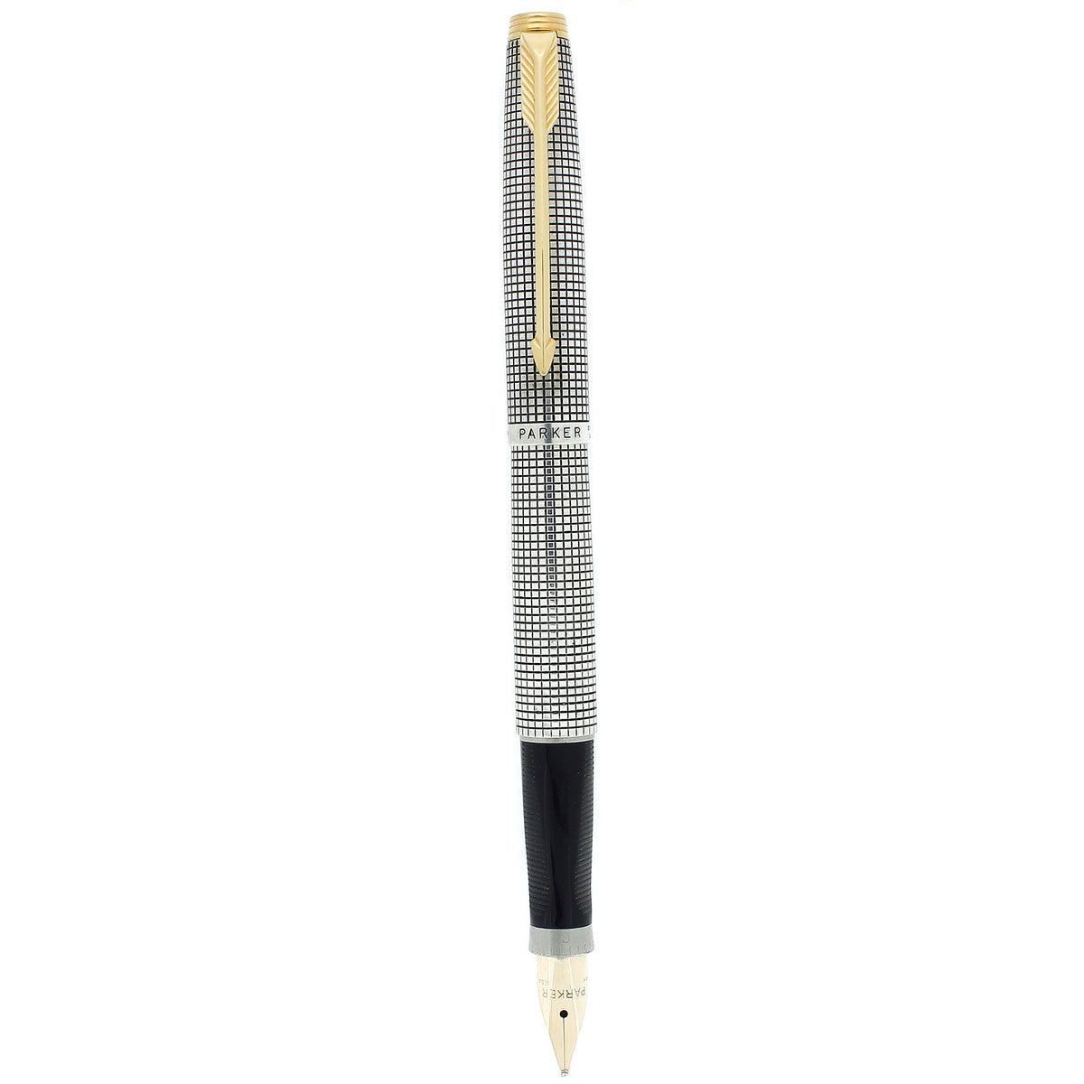 C1964 FIRST YEAR PARKER 75 STERLING SILVER CROSSHATCH (CISELE) W/SCARC