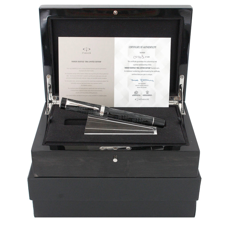 RARE PARKER DUOFOLD CENTENNIAL DNA LIMITED EDITION 963/1088 FOUNTAIN PEN NEVER INKED OFFERED BY ANTIQUE DIGGER