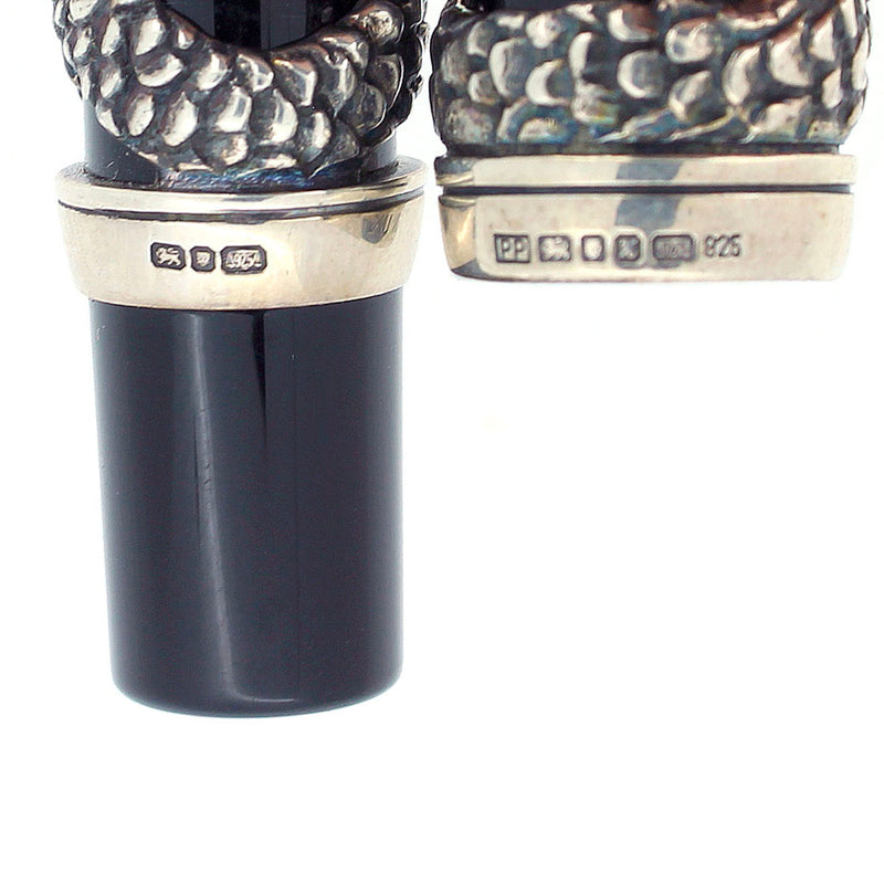 1997 PARKER STERLING SILVER SNAKE LIMITED EDITION 1340/5000 FOUNTAIN PEN NEVER INKED OFFERED BY ANTIQUE DIGGER