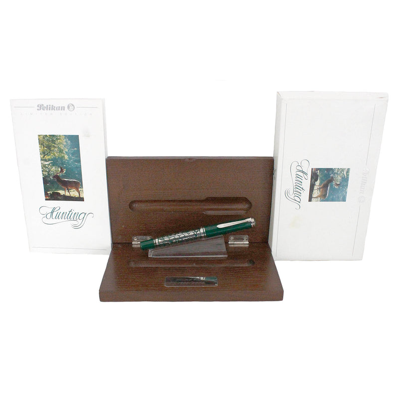 1994 PELIKAN M800 HUNTING LIMITED EDITION FOUNTAIN PEN W/BOX NEVER INKED OFFERED BY ANTIQUE DIGGER