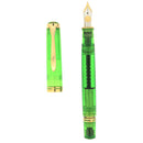1992 PELIKAN M800 TRANSPARENT GREEN DEMONSTRATOR LIMITED EDITION 14K XF NIB FOUNTAIN PEN NEVER INKED OFFERED BY ANTIQUE DIGGER
