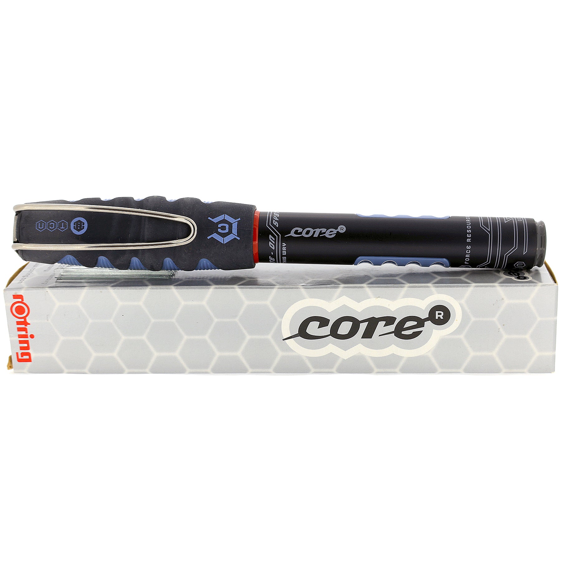 2001 ROTRING CORE TECNOR (BLUE/BLACK/GREY) XL NIB FOUNTAIN PEN NEW OLD
