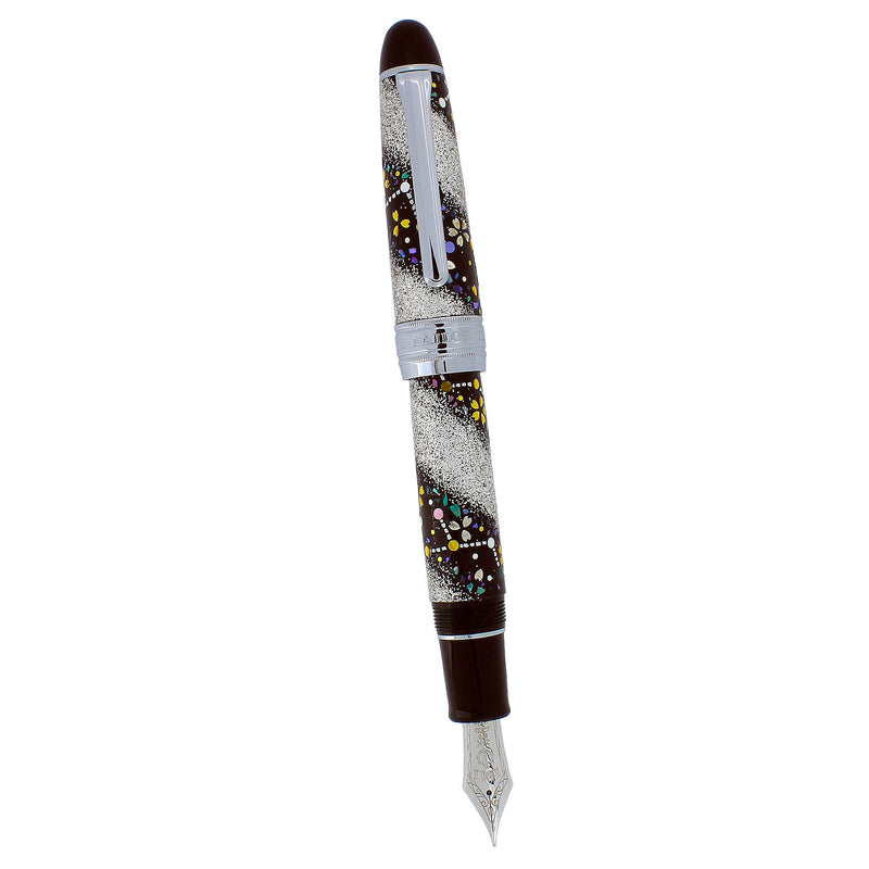 CIRCA 2009 SAILOR KOP LIMITED EDITION MAKI-E SILVER COSMOS FOUNTAIN PEN NEVER INKED OFFERED BY ANTIQUE DIGGER