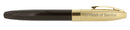 C1995 SHEAFFER LEGACY BRUSHED GOLD CAP BLACK LAQUE 18K MED NIB FOUNTAIN PEN OFFERED BY ANTIQUE DIGGER