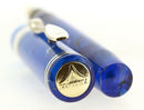 VISCONTI EMPIRE BLUE DEMONSTRATOR STERLING TRIM 18K FINE NIB FOUNTAIN PEN NEVER INKED NOS OFFERED BY ANTIQUE DIGGER