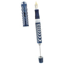 VISCONTI LIMITED EDITION BLUE STERLING RIPPLE FOUNTAIN PEN NEVER INKED W/BOX OFFERED BY ANTIQUE DIGGER