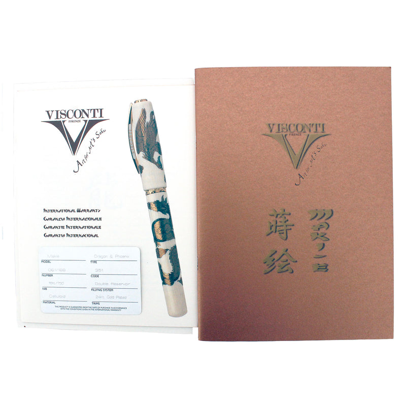 VISCONTI MAKI-E DRAGON & PHOENIX "SUPERNATURAL CREATURES" LIMITED EDITION FOUNTAIN PEN NEVER INKED OFFERED BY ANTIQUE DIGGER