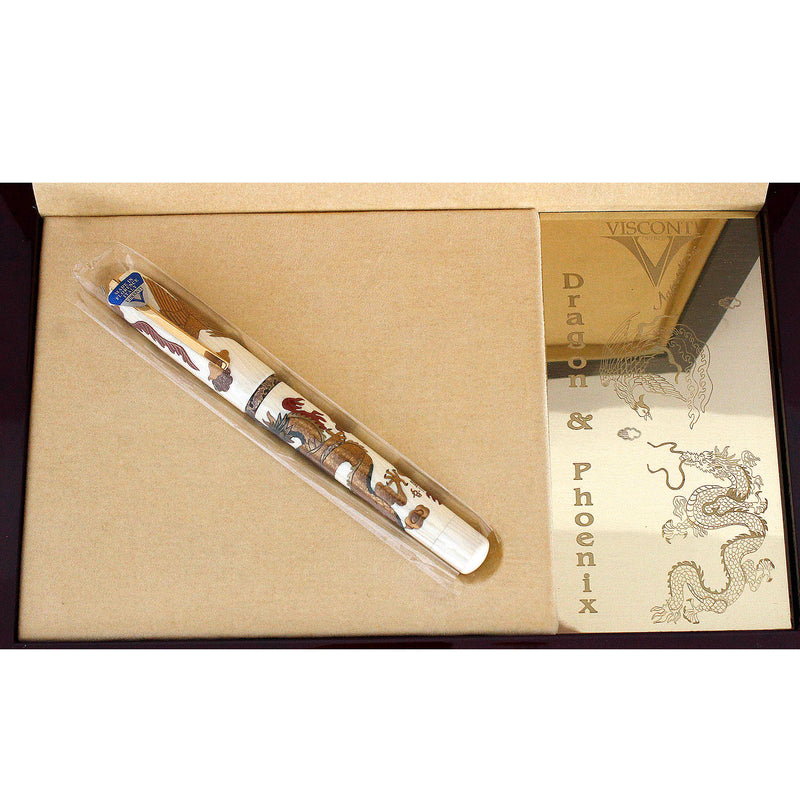 VISCONTI MAKI-E DRAGON & PHOENIX "SUPERNATURAL CREATURES" LIMITED EDITION FOUNTAIN PEN NEVER INKED OFFERED BY ANTIQUE DIGGER