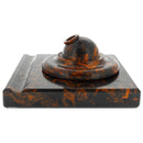 RARE VINTAGE WATERMAN RED MOTTLED GLOBE DESK BASE WITH