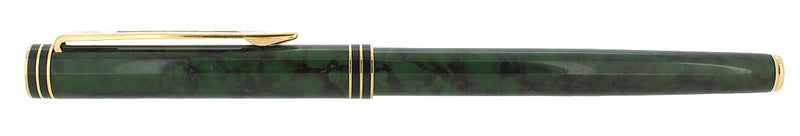 1990S WATERMAN EXCLUSIVE GREEN MOTTLED 18K XF NIB FOUNTAIN PEN OFFERED BY ANTIQUE DIGGER