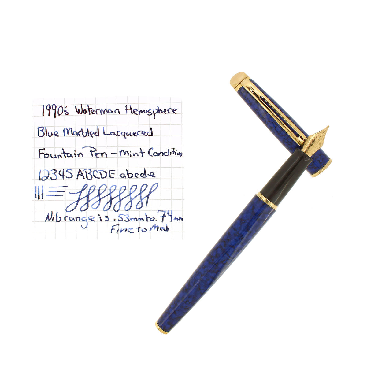 WatermanHemishereFountainPenBl