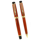 1990S WATERMAN LIAISON EBONITE FOUNTAIN PEN AND BALLPOINT PEN SET 18K MED STUB NIB OFFERED BY ANTIQUE DIGGER