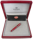 BOXED AURORA 85TH ANNIVERSARY LIMITED EDITION STERLING SILVER & RED MARBLED ROLLERBALL PEN OFFERED BY ANTIQUE DIGGER