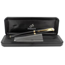 2000 PARKER ELLIPSE BLACK LACQUE GOLD TRIM W/18K MED NIB FOUNTAIN PEN NEVER INKED OFFERED BY ANTIQUE DIGGER