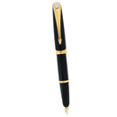 2000 PARKER ELLIPSE BLACK LACQUE GOLD TRIM W/18K MED NIB FOUNTAIN PEN NEVER INKED OFFERED BY ANTIQUE DIGGER