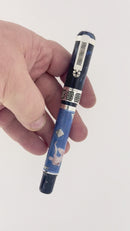 1999 MONTEGRAPPA SCIENCE & NATURE STERLING ENAMELED LIMITED EDITION FOUNTAIN PEN BOX/PAPERS
