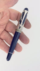 2011 AURORA TORINO SPECIAL EDITION 150TH ANNIVERSARY OF ITALIAN UNIFICATION STERLING CAP 18K MEDIUM NIB FOUNTAIN PEN NEVER INKED