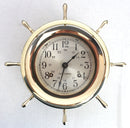VINTAGE SETH THOMAS SHIPS WHEEL BRASS HELMSMAN 8-DAY CLOCK CHIMES & WORKS OFFERED BY ANTIQUE DIGGER