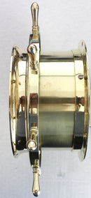 VINTAGE SETH THOMAS SHIPS WHEEL BRASS HELMSMAN 8-DAY CLOCK CHIMES & WORKS OFFERED BY ANTIQUE DIGGER